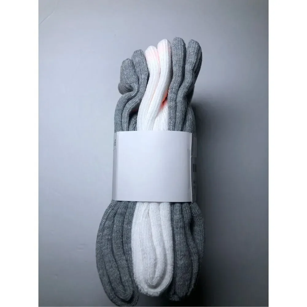 Nike Boys Cushioned Crew Socks 6 Pack (Grey/White) size 10C-3Y